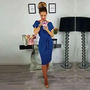 Women’s pencil dress with‎ belt